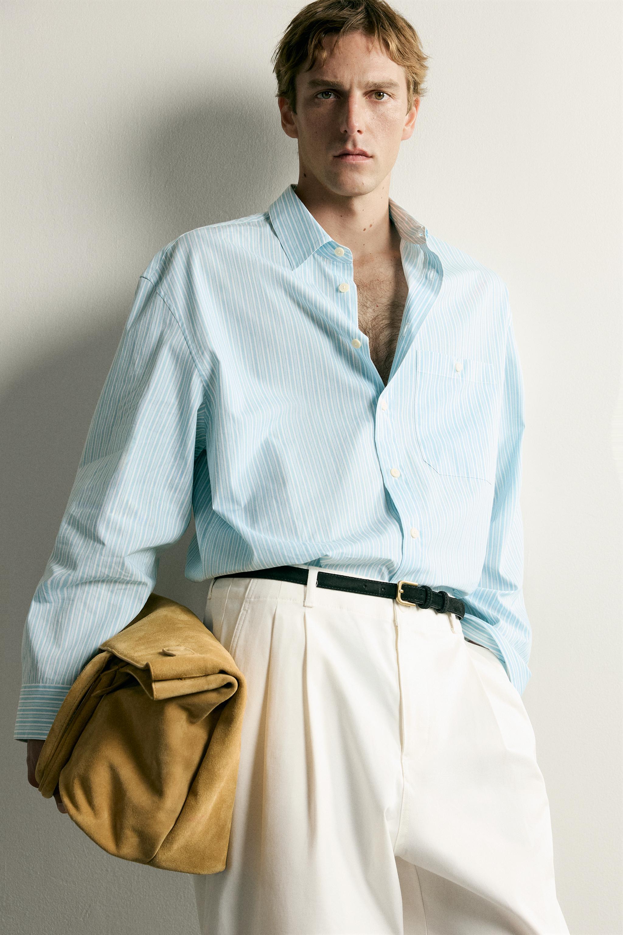 STRIPED BOXY FIT SHIRT